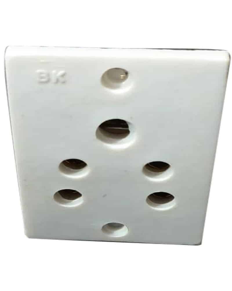 White 5A Electric Socket, 220V