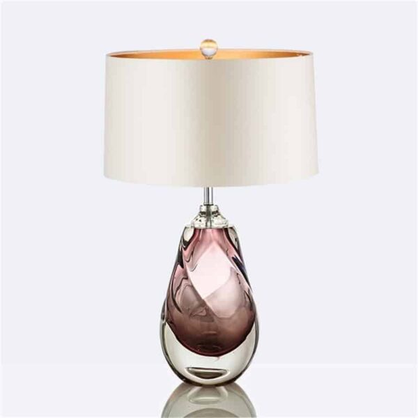Glass Stone Table Lamp