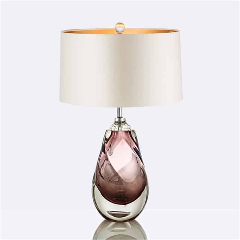 Glass Stone Table Lamp
