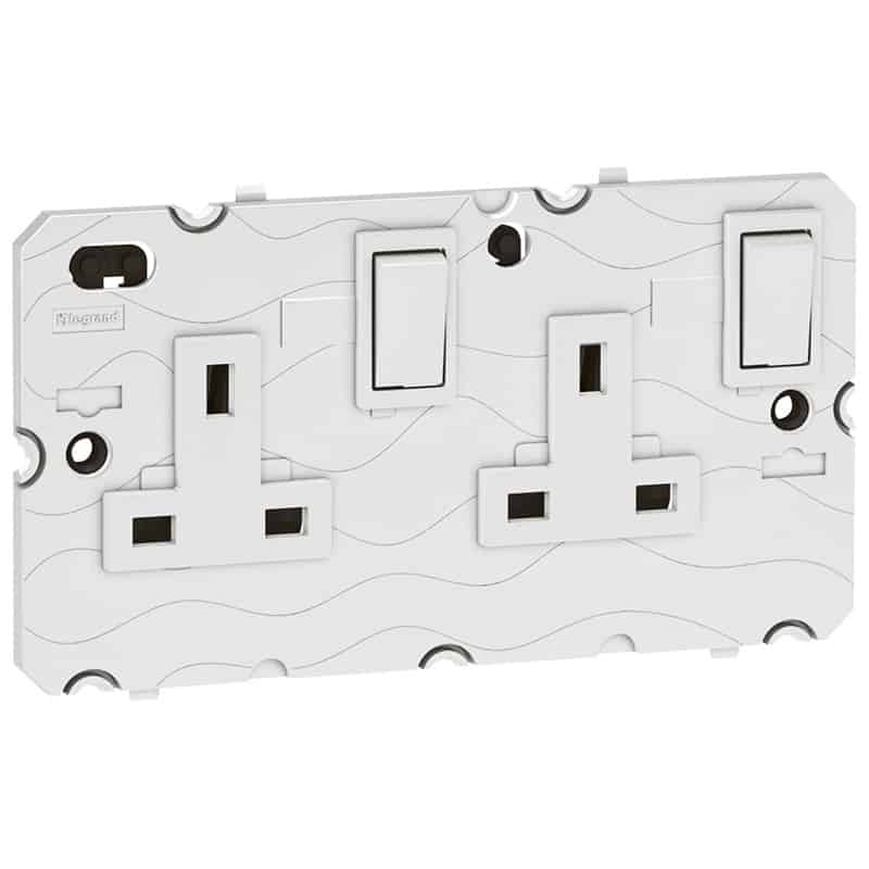 Legrand Arteor 2-Gang 13A Switched Socket