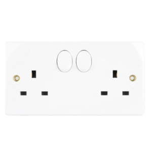 ABB Classic 2-Gang 13A Switched Socket