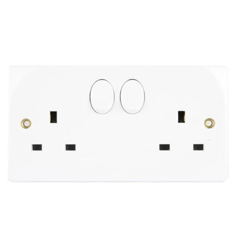 ABB Classic 2-Gang 13A Switched Socket